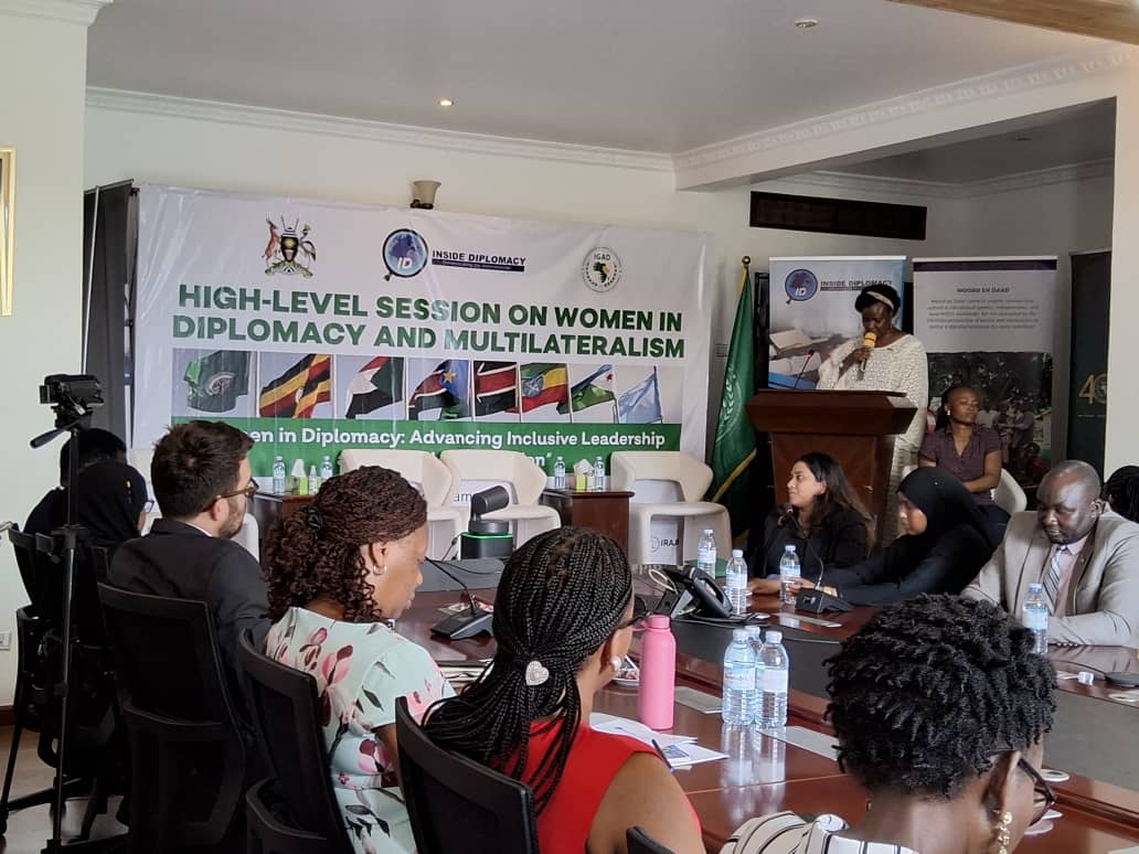 the High-Level Session on Women in Diplomacy and Multilateralism, convened by Inside Diplomacy and IGAD, bringing together the head of mission, Joselyn BIGIRWA, as well as diplomats, development practitioners, civil society leaders, and emerging young leaders to discuss the transformative role of women in shaping global cooperation and multilateral governance.